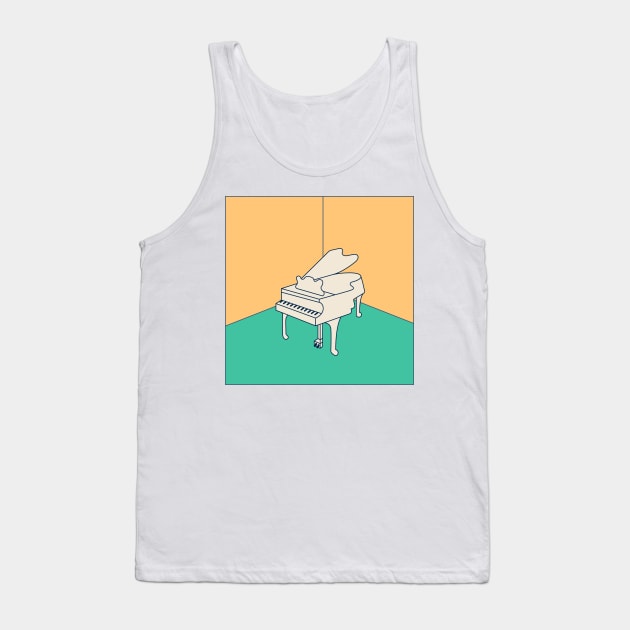 Room corners with piano. Tank Top by choiyoojin